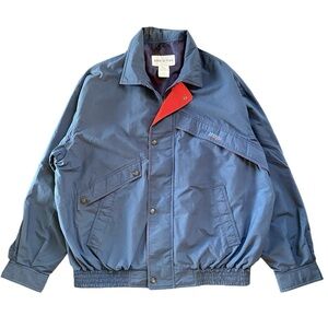 Vintage 80’s BMW M Style Car Jacket Canada Logo Rare Blue Red Auto Bomber Retro